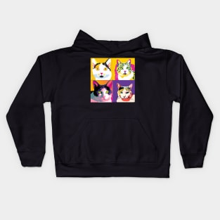 Japanese Bobtail Pop Art - Cat Lover Gift Kids Hoodie